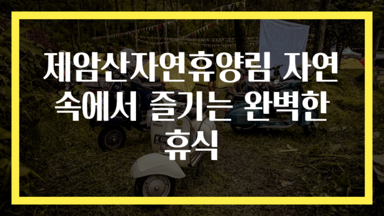 제암산자연휴양림 자연 속에서 즐기는 완벽한 휴식