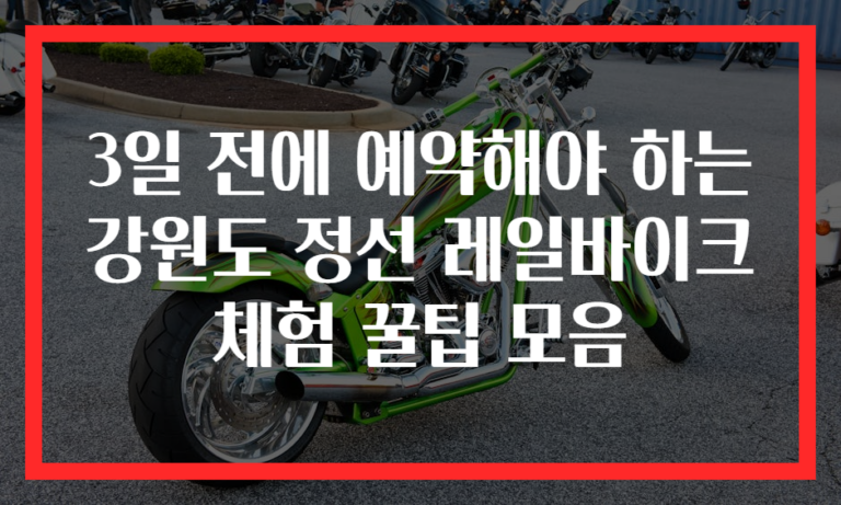 3일 전에 예약해야 하는 강원도 정선 레일바이크 체험 꿀팁 모음