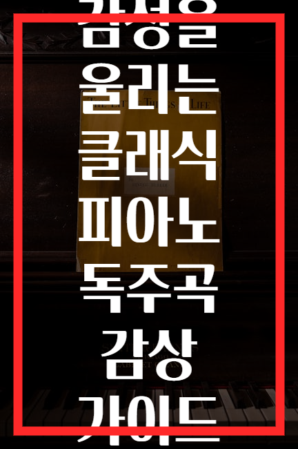 당신의 감성을 울리는 클래식 피아노 독주곡 감상 가이드 8선