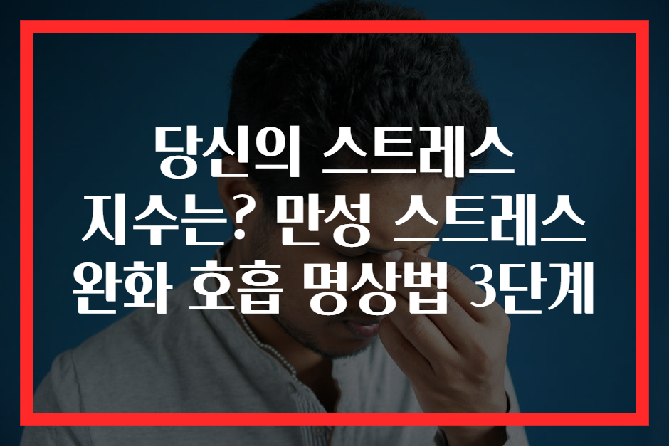 당신의 스트레스 지수는? 만성 스트레스 완화 호흡 명상법 3단계