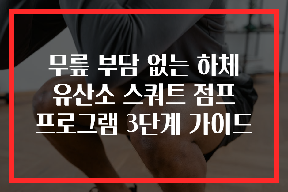 무릎 부담 없는 하체 유산소 스쿼트 점프 프로그램 3단계 가이드