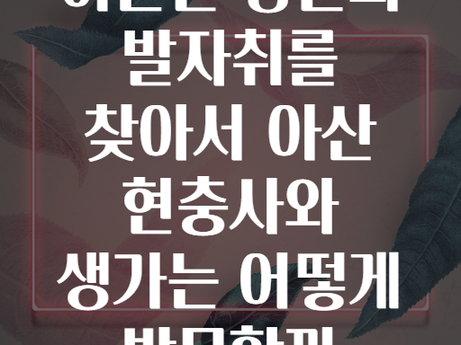 이순신 장군의 발자취를 찾아서 아산 현충사와 생가는 어떻게 방문할까